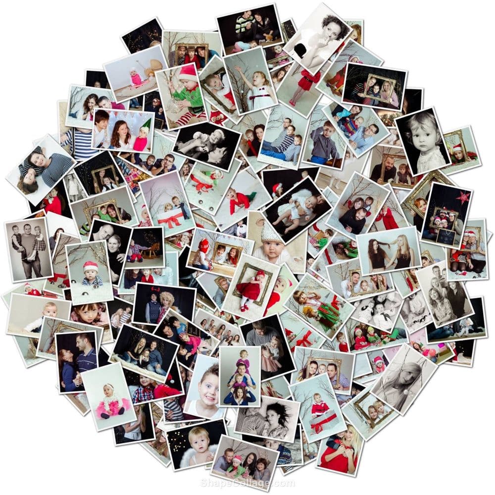 Collage of hundreds of family photo sessions